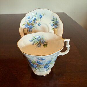 Royal Albert English Tea Cup and Saucer Set - Blue Bells